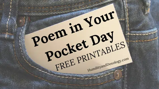 Poem in your Pocket Day Printables