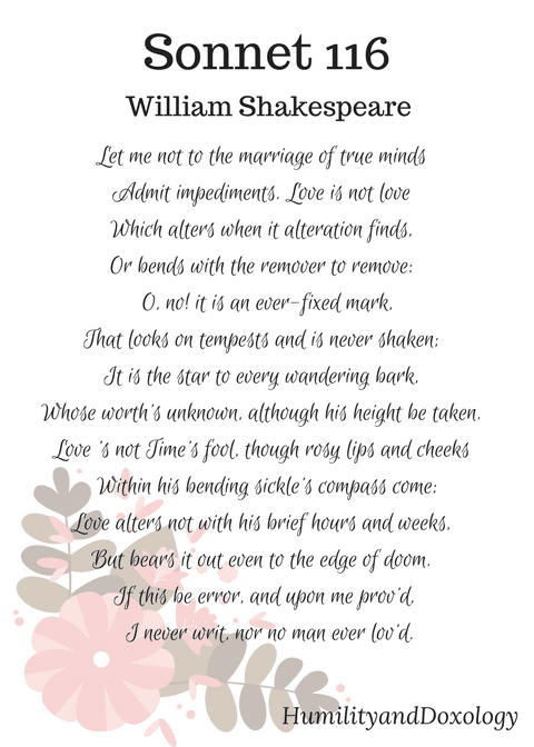 Sonnet 116, Shakespeare, National Poetry Month