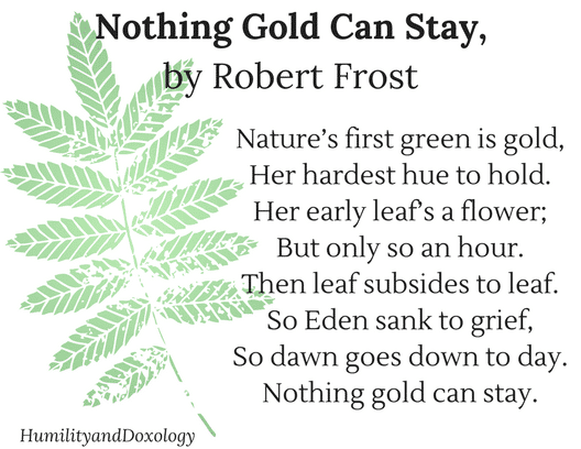 Nothing Gold Can Stay, by Robert Frost, National Poetry Month