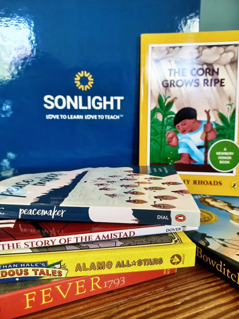 Sonlight HBL US History homeschool curriculum book examples