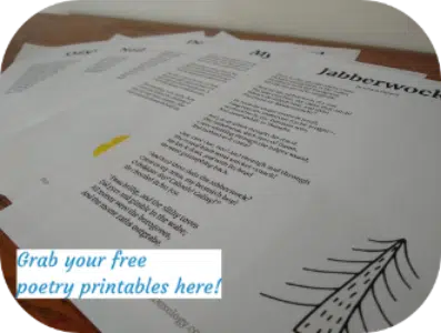 free poetry printable