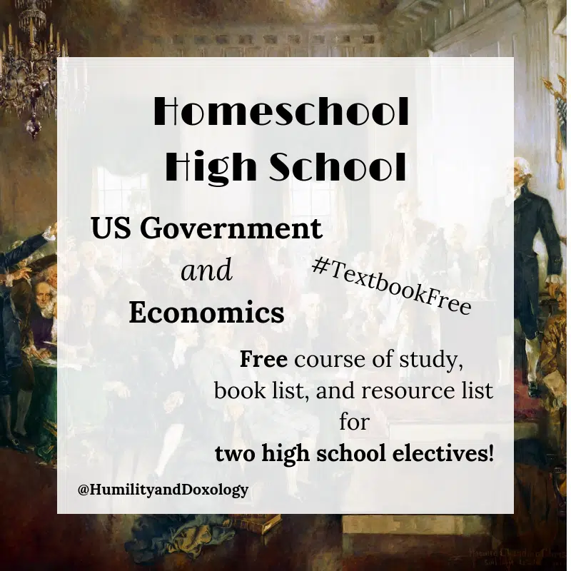 Homeschool High School US Government and Economics Free Curriculum Plan civcs