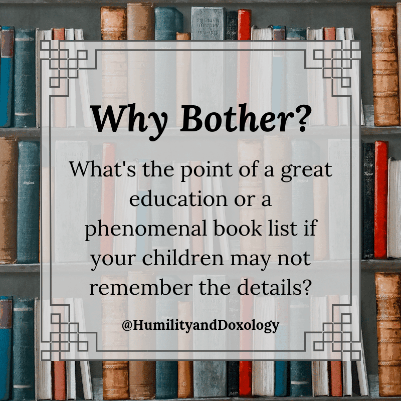 Why Bother Homeschooling, Point of Education