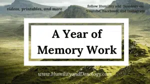 Year of Memory Work; Morning Time Resources
