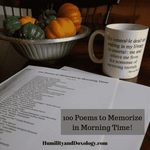 Poems to memorize in your morning time