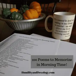 Poems to memorize in your morning time