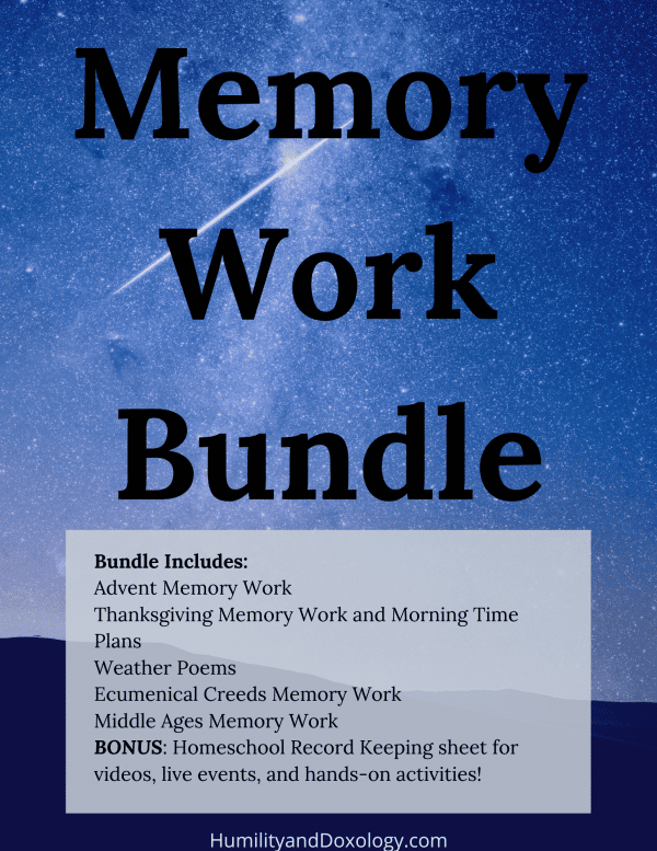 Homeschool Memory Work and Morning Time Resource Pack Bundle