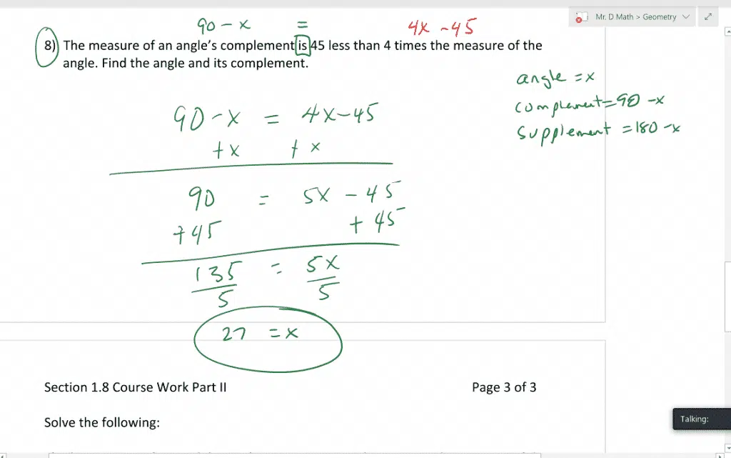 Mr. D Math high school Geometry