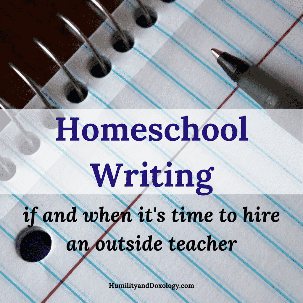 outsourcing homeschool writing