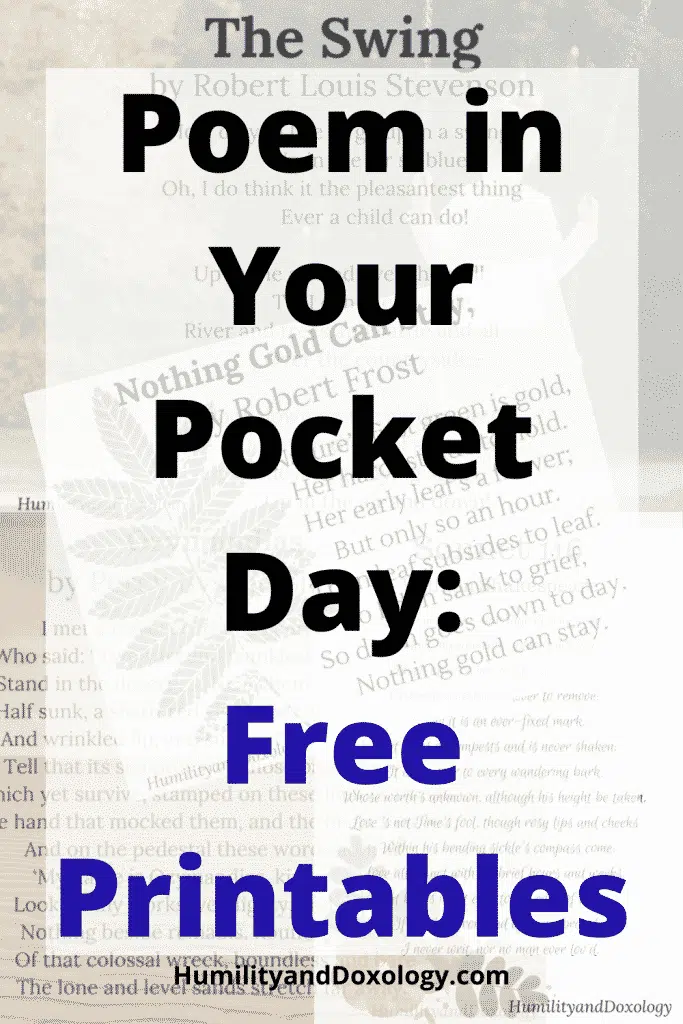 Poem in Your Pocket Day: Free Printables