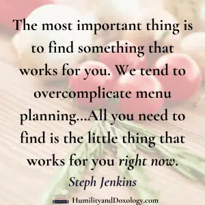 Steph Jenkins interview menu planning healthy eating on a budget