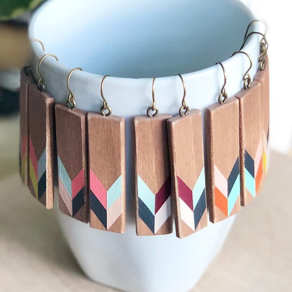 unique gift ideas for mom hand painted earrings