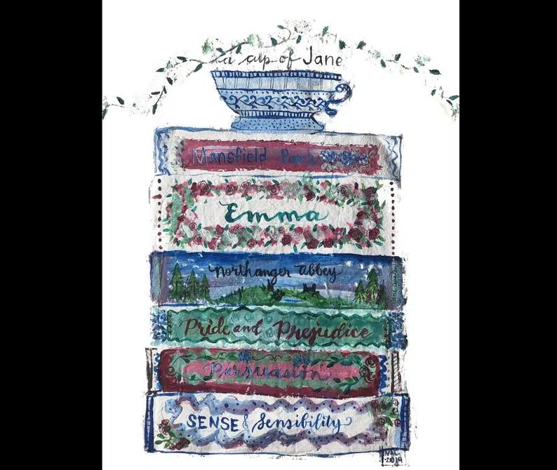 unique gift ideas for mom literary art watercolor