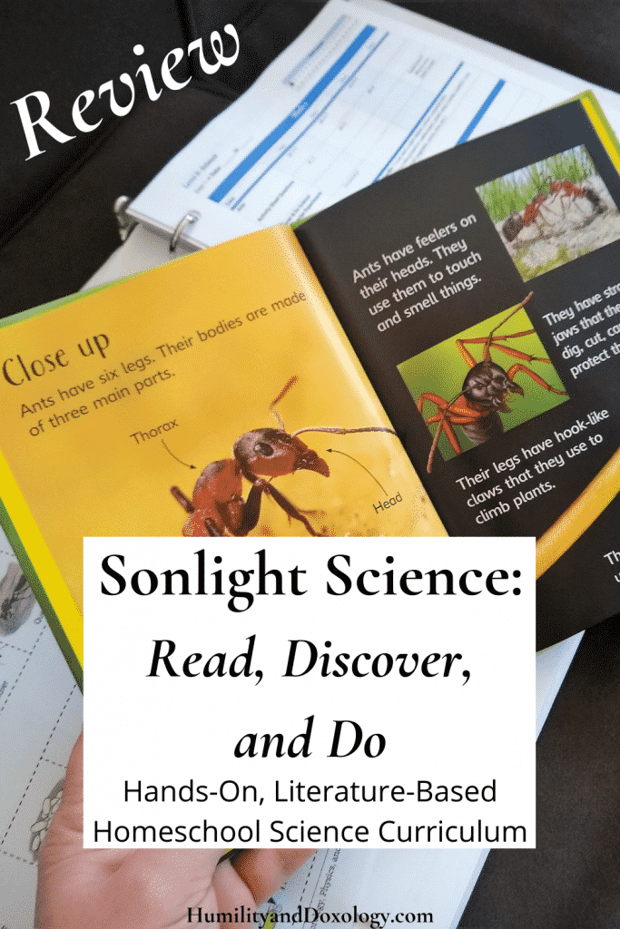 Sonlight Science K review Homeschool Curriculum Discover and Do Literature Based hands-on