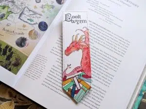 watercolor bookmark A Fine Quotation unique gift