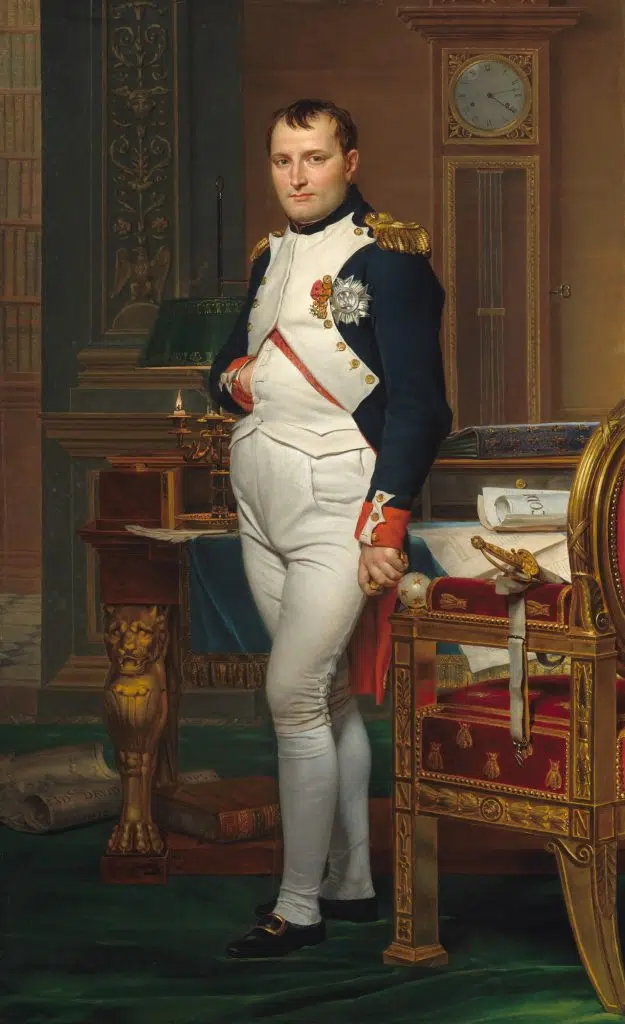 Napoleon portrait with Plutarch's Lives