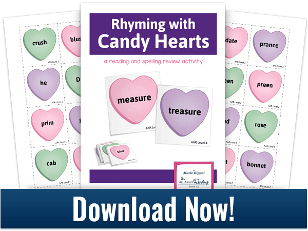 rhyming candy hearts free homeschool Valentines Day printables games art activities