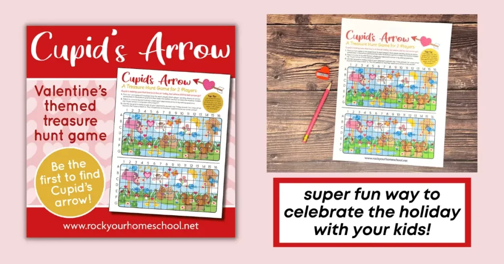 game free homeschool Valentines Day printables games art activities