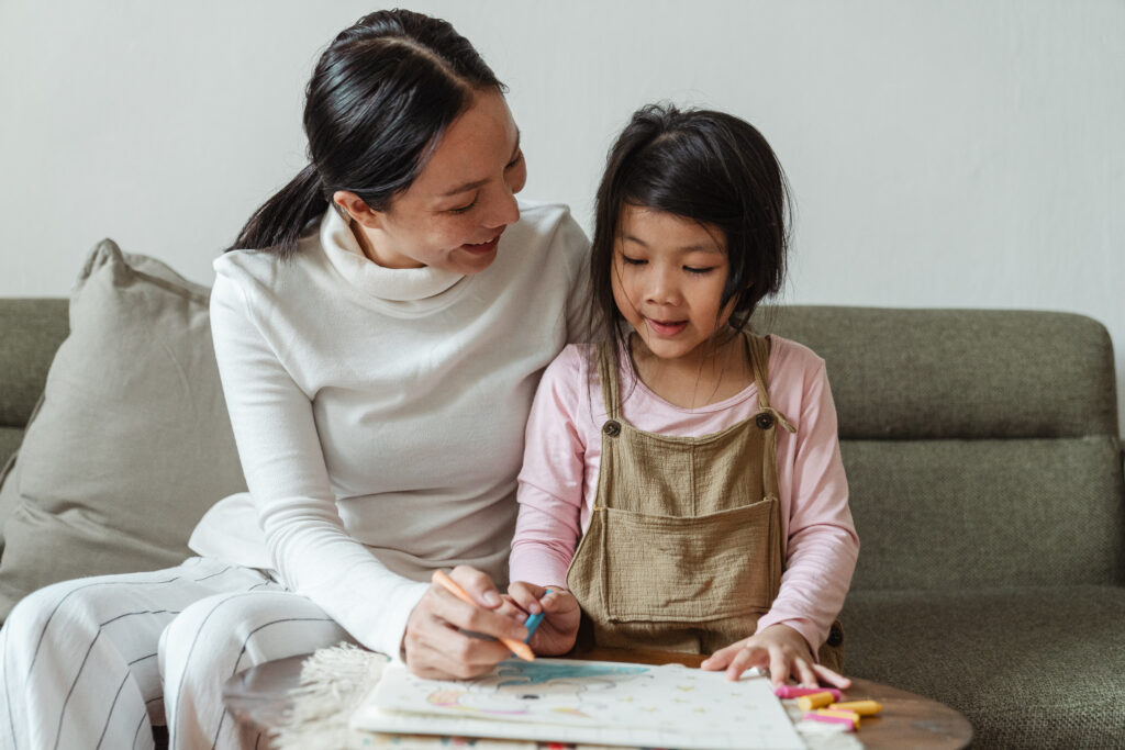 mother and child homeschooling history fun