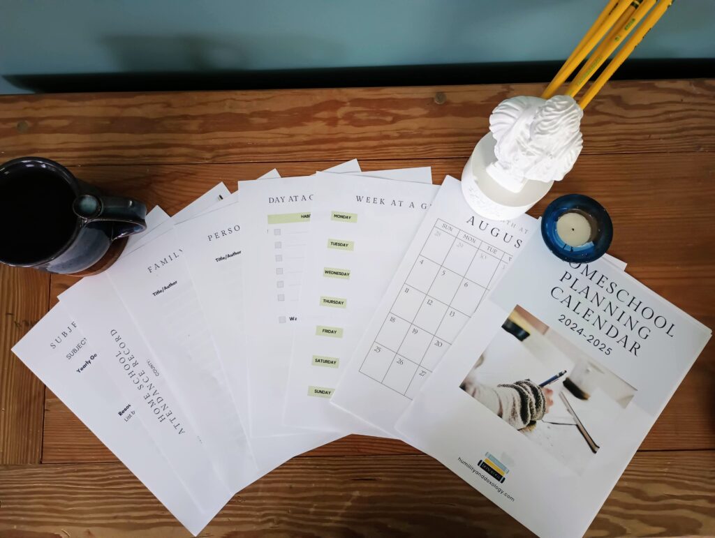 free homeschool planner calendar printables homeschooling planning