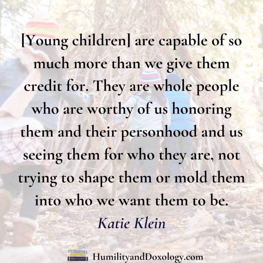 Charlotte Mason living education for little learners Katie Klein homeschool conversations preschool