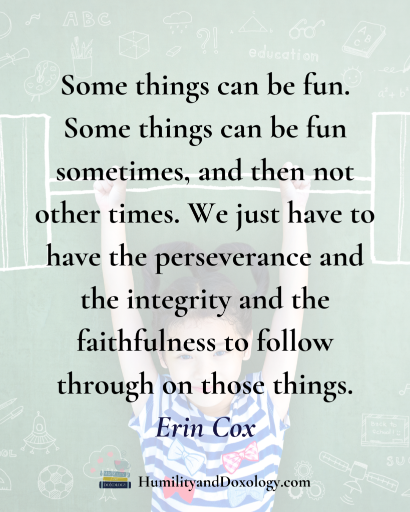 erin cox homeschool conversations perseverance