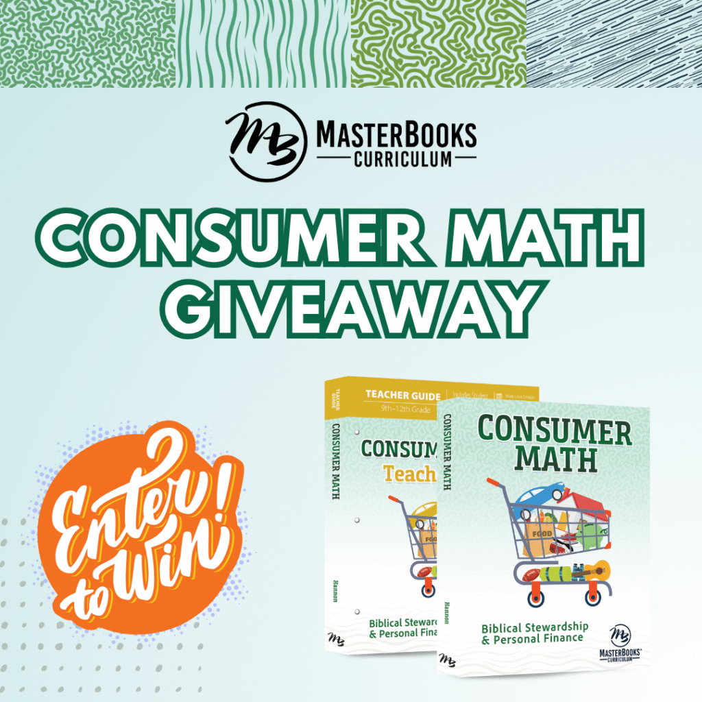 Consumer Math Giveaway Master Books Homeschool Curriculum
