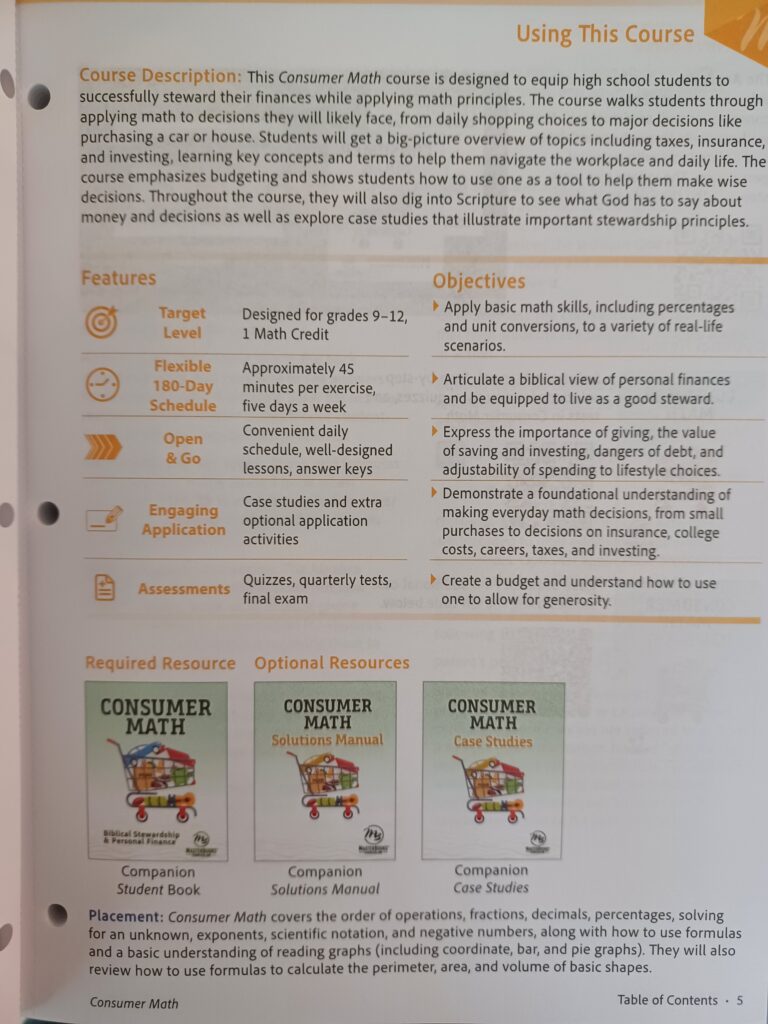 Master Books Consumer Math Homeschool Curriculum {REVIEW}