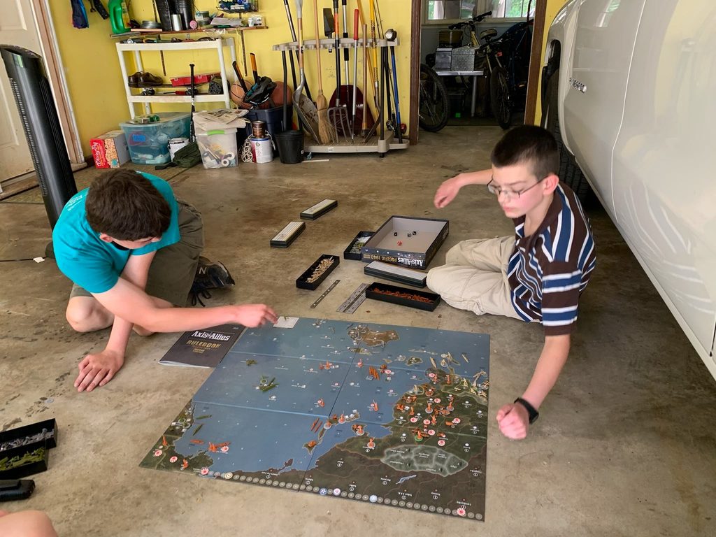playing games with friends